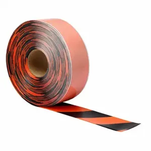 BRADY 170084 Floor Marking Tape, Extra-Durable, Striped, Black/Orange, 3 Inch x 100 ft | CP2BUM 61UW78