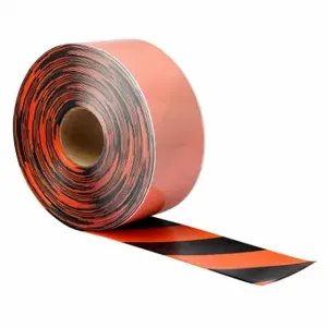 BRADY 170086 Floor Marking Tape, Extra-Durable, Striped, Black/Orange, 4 Inch x 100 ft | CP2BTG 61UW80