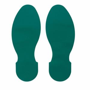 BRADY 170087 Bodenmarkierungsband, Fußabdruck, einfarbig, grün, ohne Legende, 3 1/2 x 10 Zoll, 50 Mil Banddicke | CP2BUC 61UW81