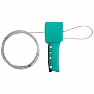 BRADY 170378 Cable Lockout, Pull Tight, Includes Cable, Steel, 8 ft Cable Length, Green | CP2AZT 799YW0