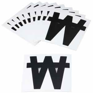 BRADY 175153 Numbers And Letters Labels, 2 Inch Character Height, Non-Reflective, Gothic, Black, 10 PK | CT3GWL 800P02