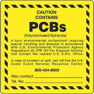 BRADY G98LS Chemical Label 6 Inch H 6 Inch Width - Pack Of 100 | AF4DJV 8RN82