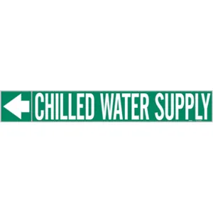 BRADY 20409 Pipe Marker Chilled Water Supply 1 In.h | AF3UBT 8CYD9