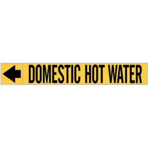 BRADY 20426 Pipe Marker Domestic Hot Water 1 In.h | AF4EGF 8TNW8