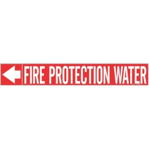 BRADY 20430 Pipe Marker Fire Protection Water 1 In.h | AF6CEU 9WJ18