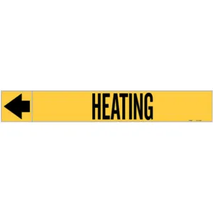 BRADY 73895 Pipe Marker Heating 2 In.h | AF6AVL 9UEF7