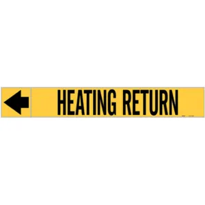 BRADY 20435 Pipe Marker Heating Return 1 In.h | AF4PWN 9F217