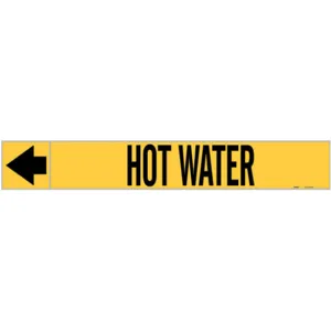 BRADY 20440 Pipe Marker Hot Water 1 In.h | AF4QYE 9GCP6