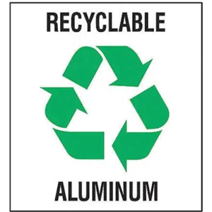 BRADY 20634LFLS Recycling Label 10 Inch Width 10 Inch H - Pack Of 5 | AF4KRW 8ZE63