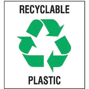 BRADY 20640FLS Recycling Label Vinyl 5 Inch Width - Pack Of 5 | AF3NXU 8AA35