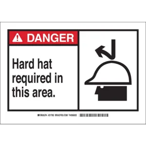 BRADY 83910 Safety Sign Label 5 Inch Width 3-1/2 Inch Height | AD2RZR 3TU82