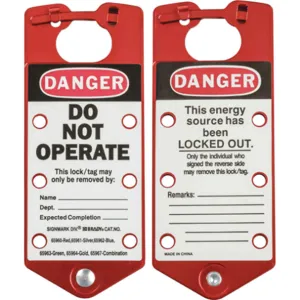 BRADY 22075-R Labeled Lockout Hasp Snap -on 6 Lock - Pack Of 5 | AF2FQA 6T438