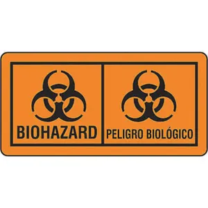 BRADY 22348LS Biohazard Label 2 Inch H 4 Inch Width - Pack Of 100 | AF4LJT 9ADE3