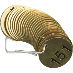 BRADY 23206 Numbered Tag 1-1/2 Diameter Brass Pk 25 | AF6ZXQ 20TD85