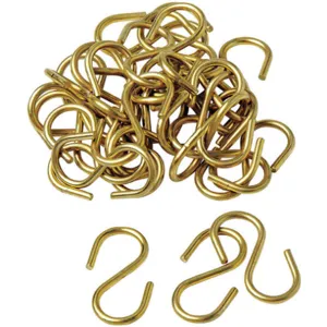 BRADY 23304 S Hook Brass - Pack Of 100 | AA7HFJ 15Y703