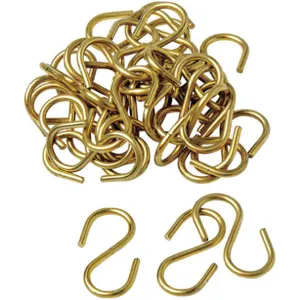 BRADY 23305 S Hook Brass - Pack Of 100 | AA7HFG 15Y701