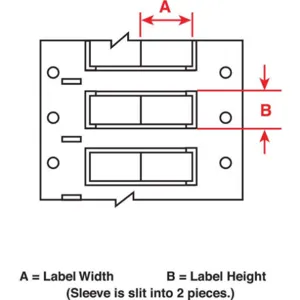 BRADY 2HX-750-2-BK-2 Wire Sleeve Use with Ribbon 356212 Black | AH4BTJ 34CF92