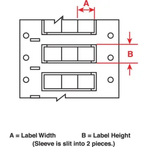 BRADY 2HX-750-2-BK-3 Wire Sleeve Use with Ribbon 356213 Black | AH4BTK 34CF93