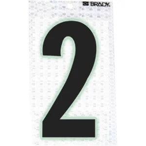 BRADY 3000-2 Ultra Reflective Numbers 2 - Pack Of 10 | AA6REF 14R102