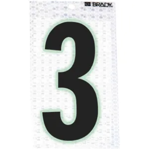 BRADY 3000-3 Ultra Reflective Numbers 3 - Pack Of 10 | AA6REG 14R103