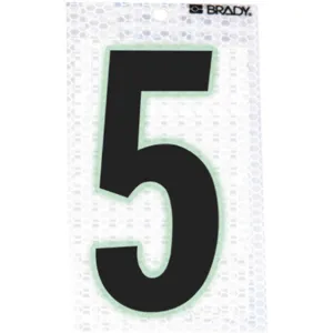 BRADY 3000-5 Ultra Reflective Numbers 5 - Pack Of 10 | AA6REJ 14R105