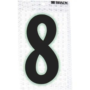 BRADY 3020-8 Ultra Reflective Numbers 8 6 Inch H - Pack Of 10 | AA6RHQ 14R180