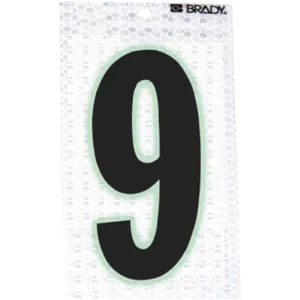 BRADY 3000-9 Ultra Reflective Numbers 9 - Pack Of 10 | AA6REN 14R109