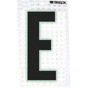 BRADY 3000-E Ultra Reflective Letter E - Pack Of 10 | AA6REU 14R114