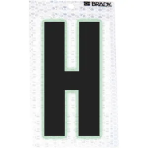 BRADY 3020-H Ultra Reflective Numbers H 6 Inch H - Pack Of 10 | AA6RJA 14R189