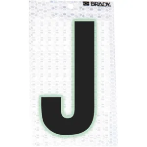 BRADY 3020-J Ultra Reflective Numbers J 6 Inch H - Pack Of 10 | AA6RJC 14R191