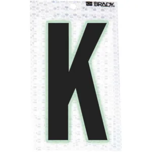 BRADY 3000-K Ultra Reflective Letter K - Pack Of 10 | AA6RFA 14R120