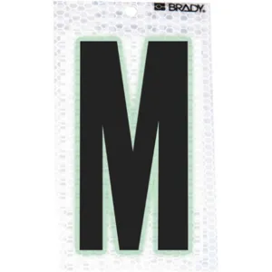 BRADY 3020-M Ultra Reflective Numbers M 6 Inch H - Pack Of 10 | AA6RJF 14R194