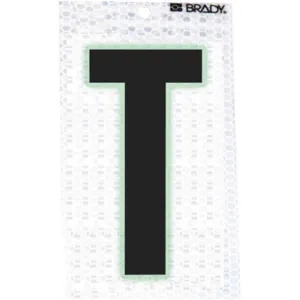 BRADY 3020-T Ultra Reflective Numbers T 6 Inch H - Pack Of 10 | AA6RJN 14R202