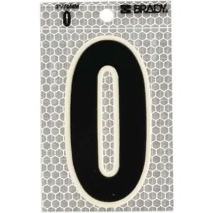 BRADY 3010-0 Ultra Reflective Numbers 0 - Pack Of 10 | AA6RFT 14R136