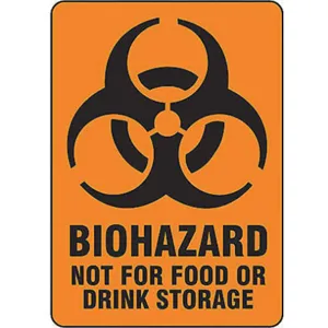 BRADY 31262LS Biohazard Warning Label 5 Inch H - Pack Of 20 | AF4ELL 8TRG9