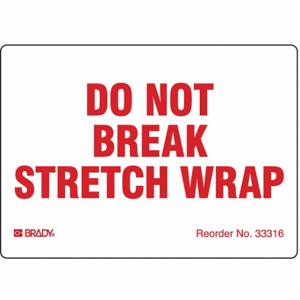 BRADY 33316LS Etikett mit Anleitung zur Handhabung, Stretchfolie nicht brechen, Etikettenbreite 2 7/8 Zoll | CP2BWR 3WTA9