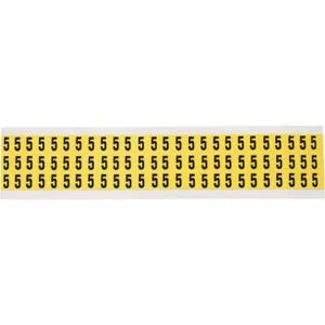 BRADY 3410-5 Number Label 5 Black On Yellow 1/2 Inch Height | AH4ZLB 35TA03