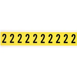 BRADY 3430-2 Number Label 1 Inch Height Character Vinyl Cloth | AG9KJH 20TA84