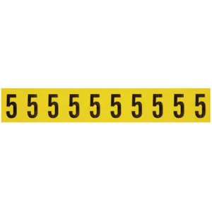 BRADY 3430-5 Number Label 1 Inch Height Character Vinyl Cloth | AG9KJK 20TA86