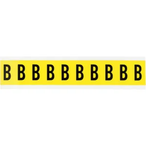 BRADY 3430-B Letter Label B 1-1/2 Inch Height x 7/8 Inch Width Vinyl | AH3JPE 32MF76