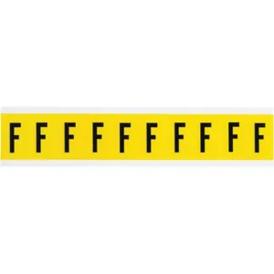 BRADY 3430-F Letter Label F Black On Yellow 1-1/2 Inch Height | AH4ZLD 35TA05