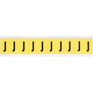 BRADY 3430-J Letter Label J 8 Inch Width Black/Yellow Vinyl | AH3JPM 32MF83