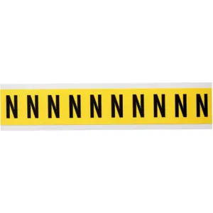 BRADY 3430-N Letter Label N 1-1/2 Inch Height x 7/8 Inch Width | AH3JPR 32MF87