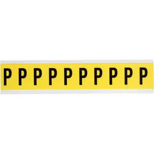 BRADY 3430-P Letter Label P 1-1/2 Inch Height x 7/8 Inch Width Vinyl | AH3JPU 32MF89