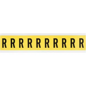 BRADY 3430-R Letter Label R 1-1/2 Inch Height x 7/8 Inch Width Vinyl | AH3JPW 32MF91