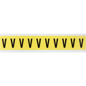 BRADY 3430-V Letter Label V 1-1/2 Inch Height x 7/8 Inch Width Vinyl | AH3JQA 32MF95