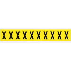 BRADY 3430-X Letter Label x 1-1/2 Inch Height x 7/8 Inch Width Vinyl | AH3JQC 32MF97