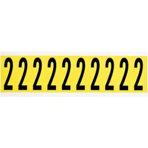 BRADY 3440-2 Number Label 1-15/16 Inch Height Character Vinyl | AG9KJN 20TA89