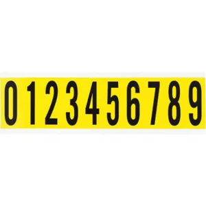 BRADY 34410 Carded Numbers 0 Thru 9 2-1/4 Inch Height | AD3AEL 3XEN6