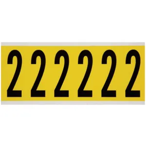 BRADY 3450-2 Number Label 2 1-1/2 Inch Width x 3-1/2 Inch Height | AH2CAB 24UZ38